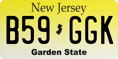 NJ license plate B59GGK