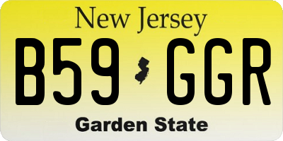 NJ license plate B59GGR