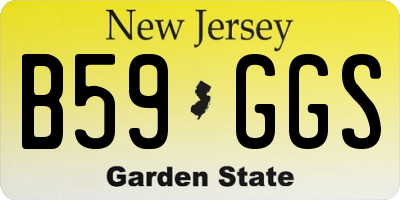 NJ license plate B59GGS