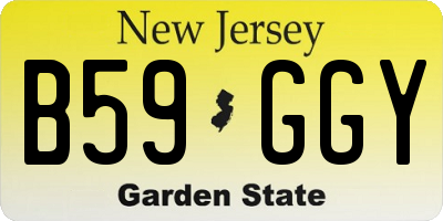 NJ license plate B59GGY