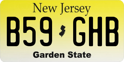 NJ license plate B59GHB