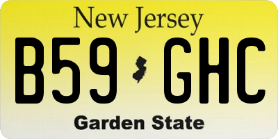 NJ license plate B59GHC