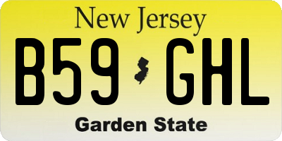 NJ license plate B59GHL