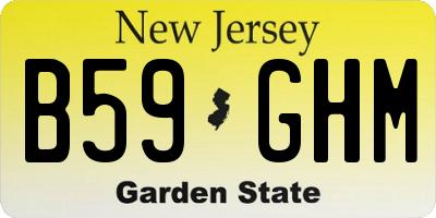NJ license plate B59GHM