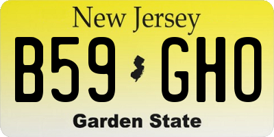 NJ license plate B59GHO