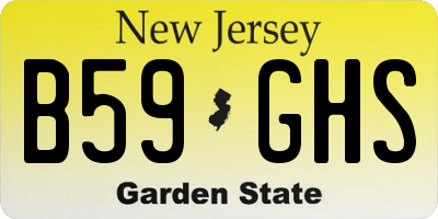 NJ license plate B59GHS