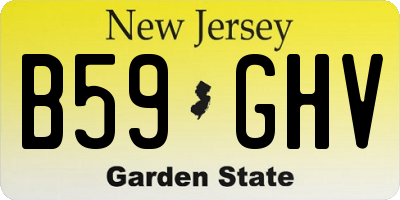NJ license plate B59GHV
