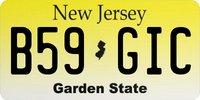 NJ license plate B59GIC
