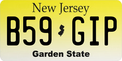 NJ license plate B59GIP