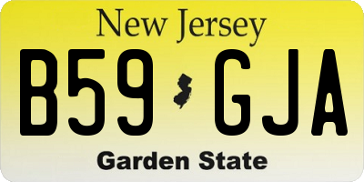 NJ license plate B59GJA