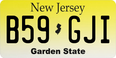 NJ license plate B59GJI