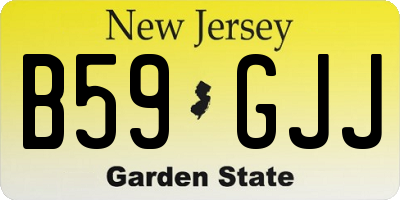 NJ license plate B59GJJ