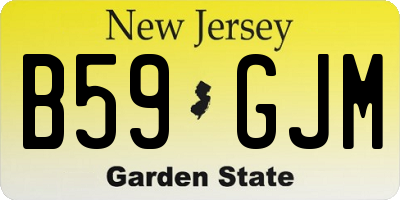 NJ license plate B59GJM