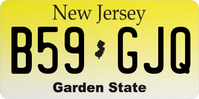 NJ license plate B59GJQ