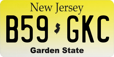 NJ license plate B59GKC