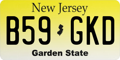 NJ license plate B59GKD