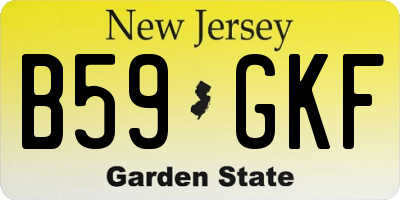 NJ license plate B59GKF