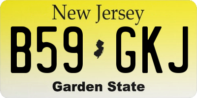 NJ license plate B59GKJ