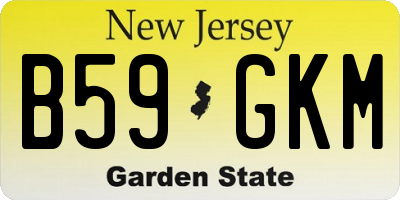 NJ license plate B59GKM
