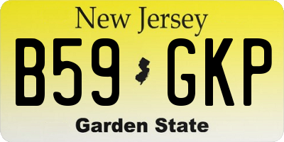 NJ license plate B59GKP