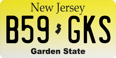 NJ license plate B59GKS