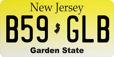 NJ license plate B59GLB