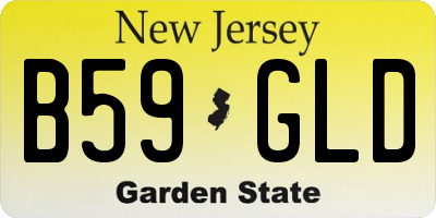 NJ license plate B59GLD