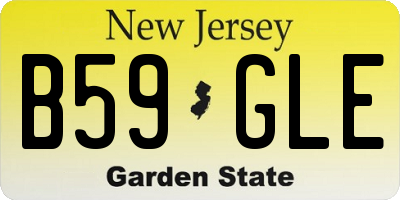 NJ license plate B59GLE