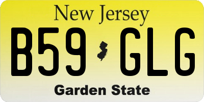NJ license plate B59GLG