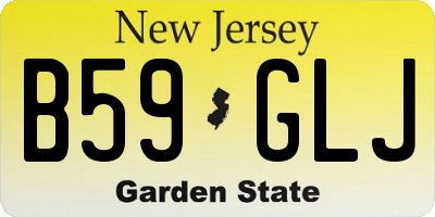 NJ license plate B59GLJ