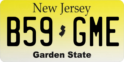 NJ license plate B59GME