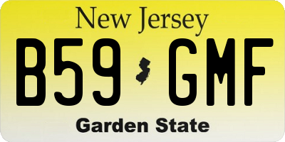 NJ license plate B59GMF