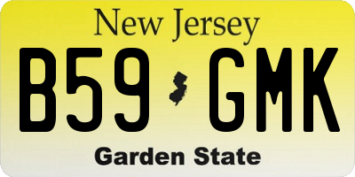 NJ license plate B59GMK