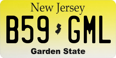 NJ license plate B59GML