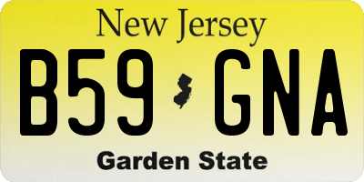 NJ license plate B59GNA