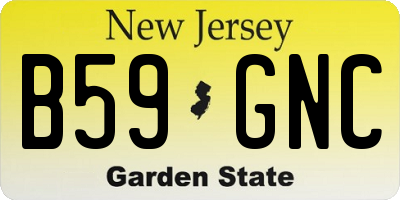 NJ license plate B59GNC