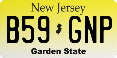 NJ license plate B59GNP