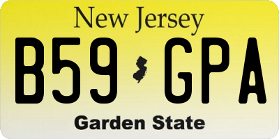 NJ license plate B59GPA