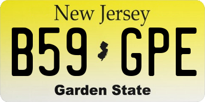 NJ license plate B59GPE