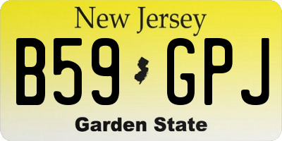 NJ license plate B59GPJ