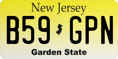 NJ license plate B59GPN