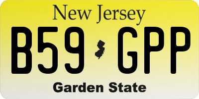 NJ license plate B59GPP