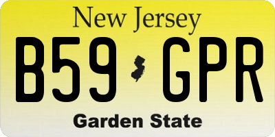 NJ license plate B59GPR
