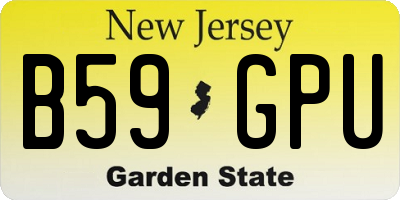 NJ license plate B59GPU