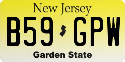NJ license plate B59GPW