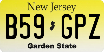 NJ license plate B59GPZ
