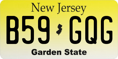 NJ license plate B59GQG