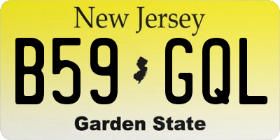 NJ license plate B59GQL