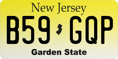 NJ license plate B59GQP