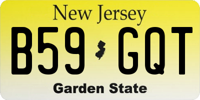 NJ license plate B59GQT